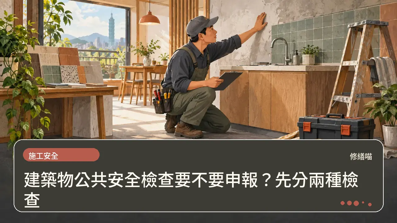建築物公共安全檢查要不要申報?先分兩種檢查主題插畫