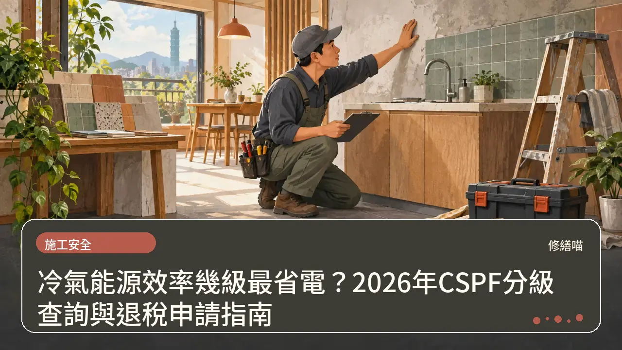 冷氣能源效率幾級最省電？2026年CSPF分級查詢與退稅申請指南主題插畫
